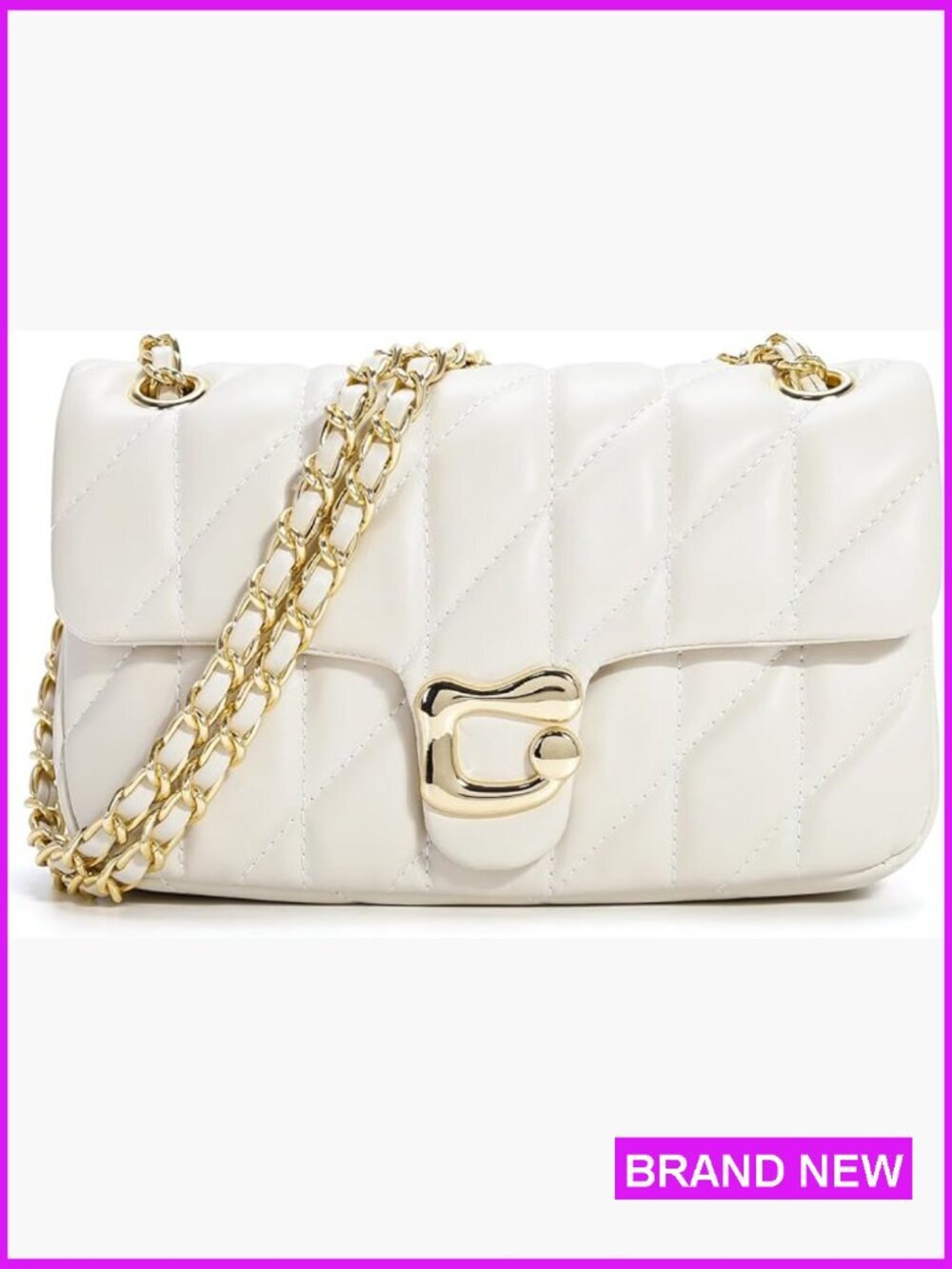 Quilted Crossbody Leather Satchel Handbag Shoulder Purse Trendy Clutch